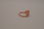 Sterling silver Rose gold plated tiara-style ring
