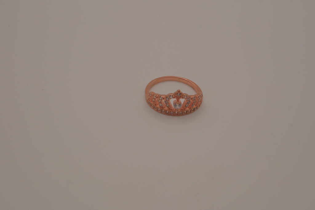 Sterling silver Rose gold plated tiara-style ring