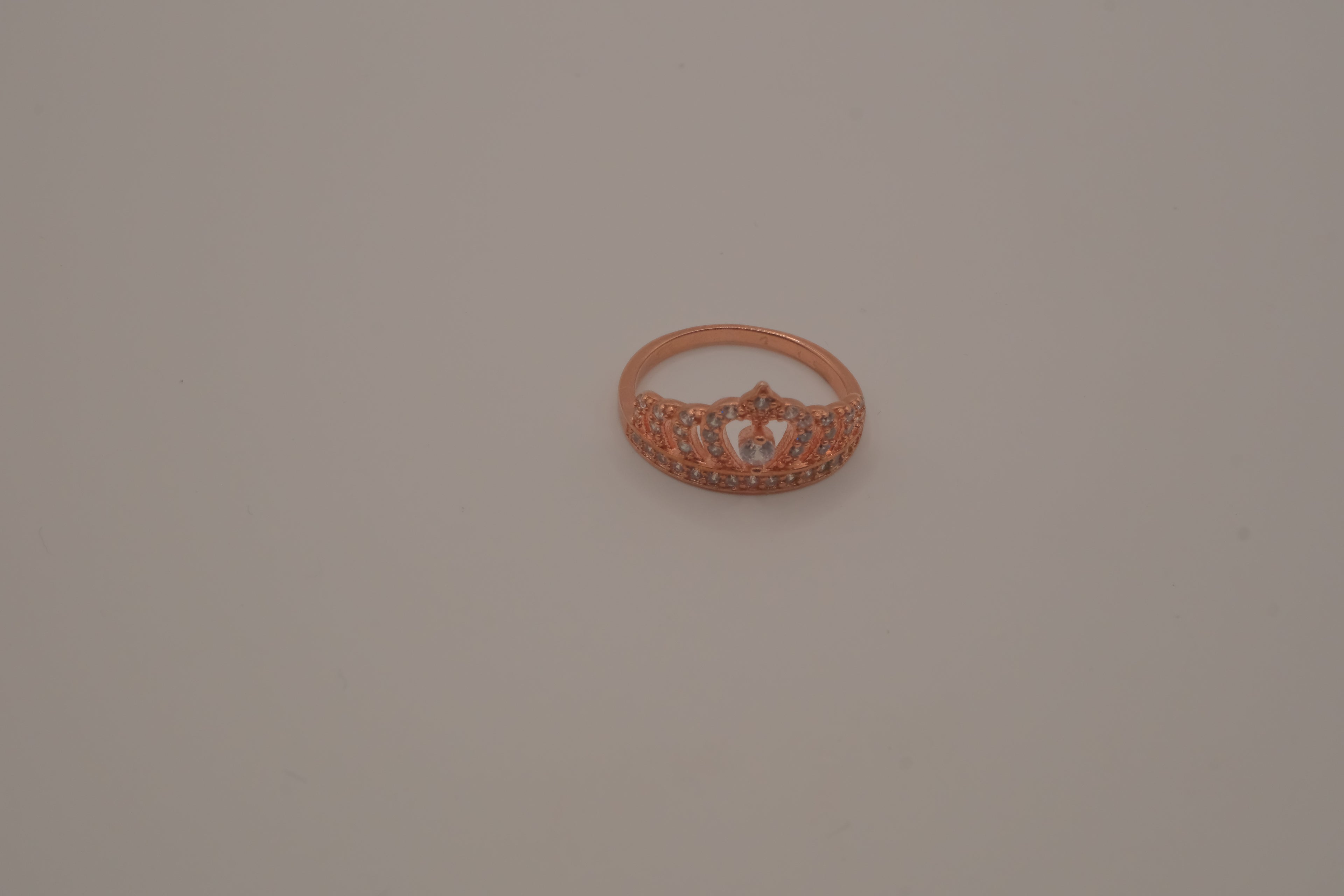 Sterling silver Rose gold plated tiara-style ring