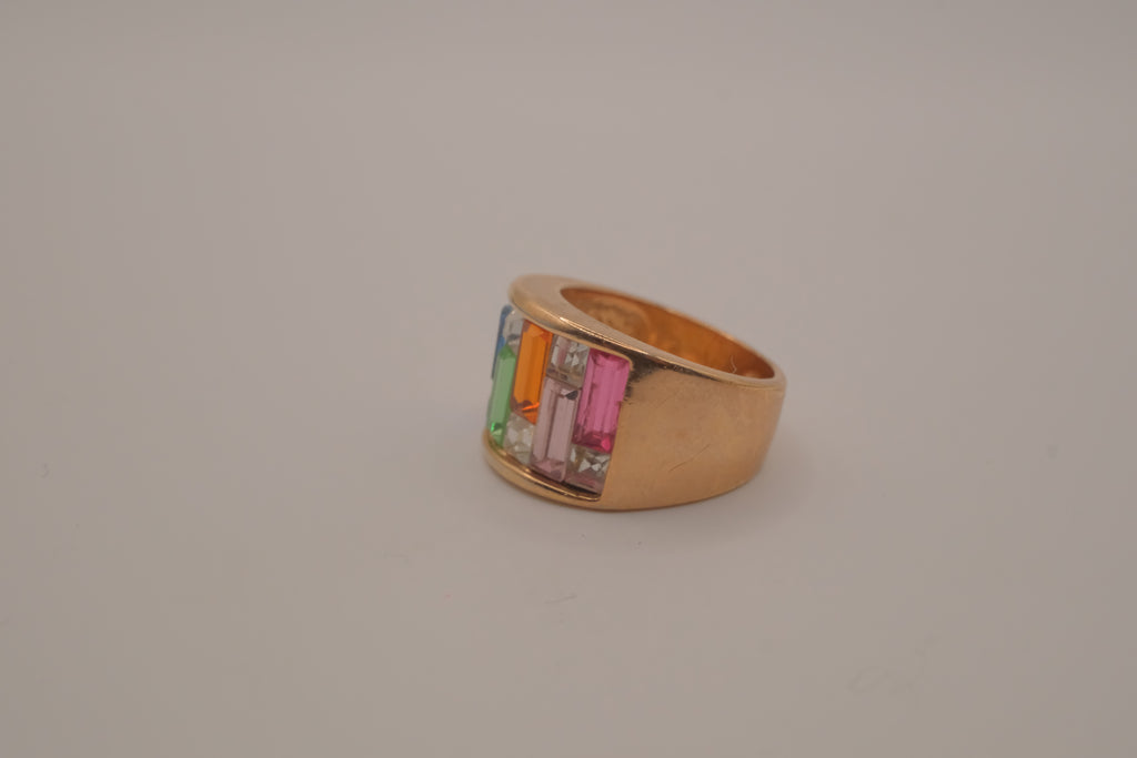 "Spring Bazaar" Multi-Color Baguette Ring by J. Goodin
