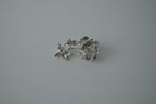 Vintage Silver Pearl Rose Brooch