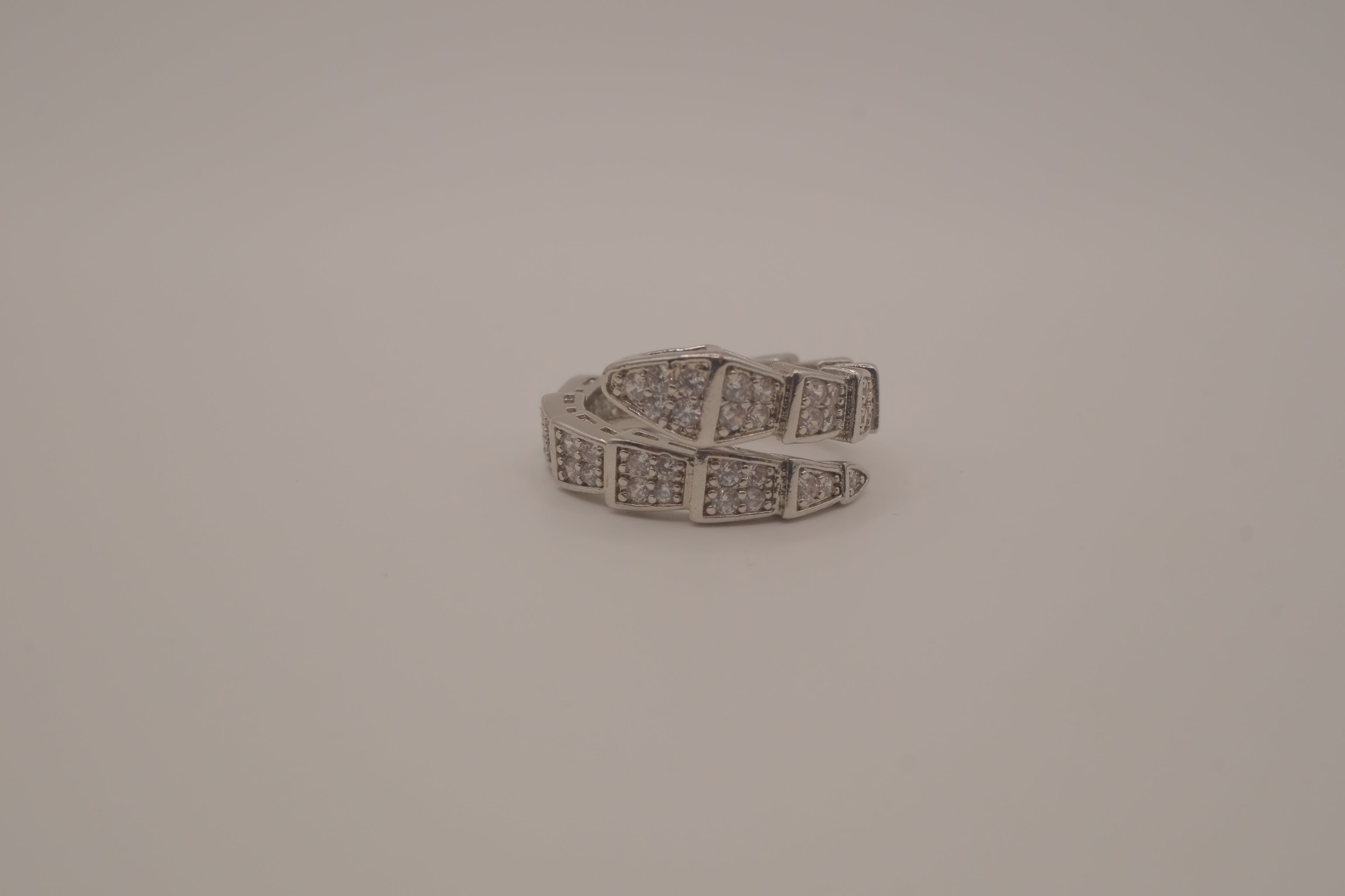 Silver tone Viper wrap Ring