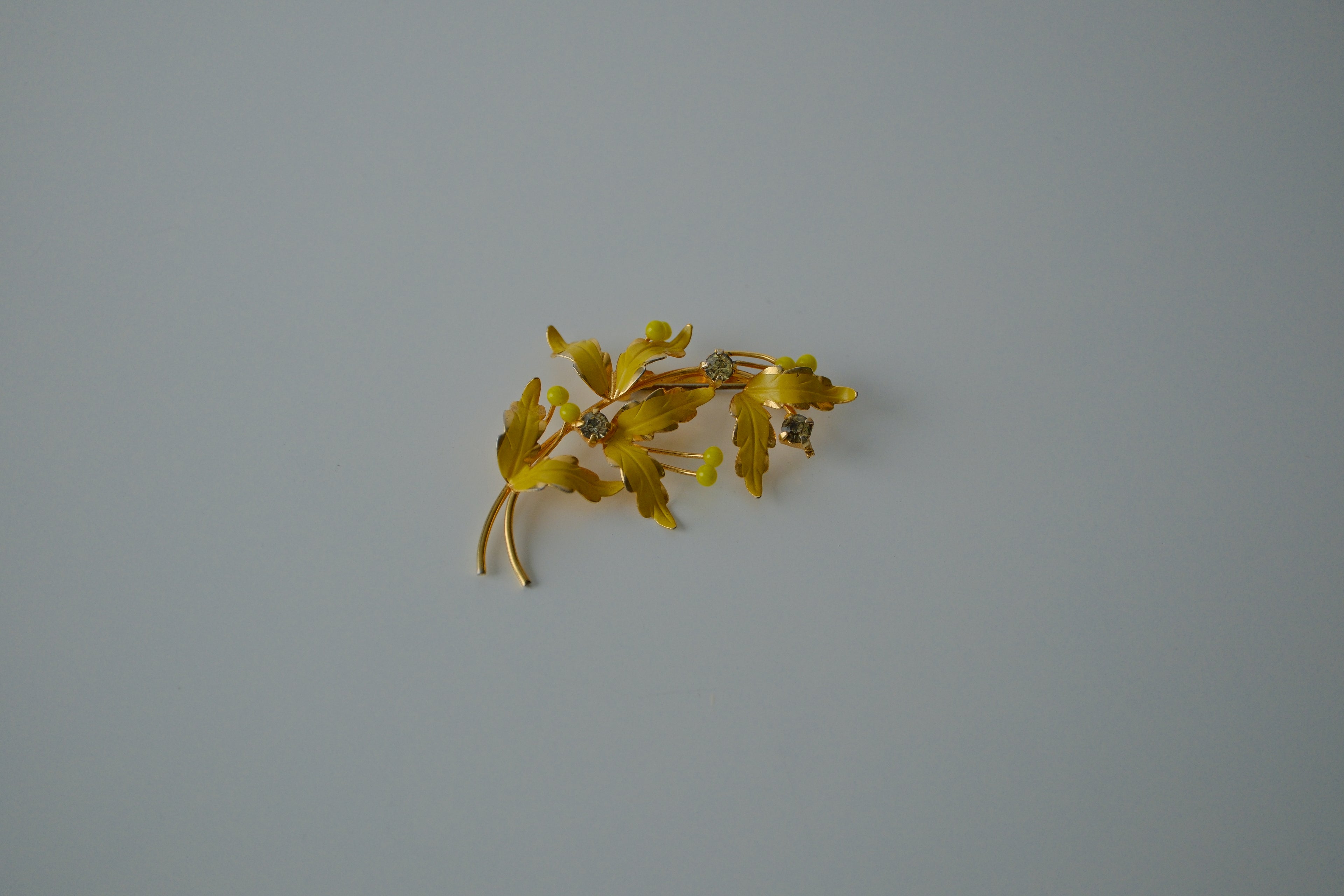 Vintage Yellow Flower Brooch