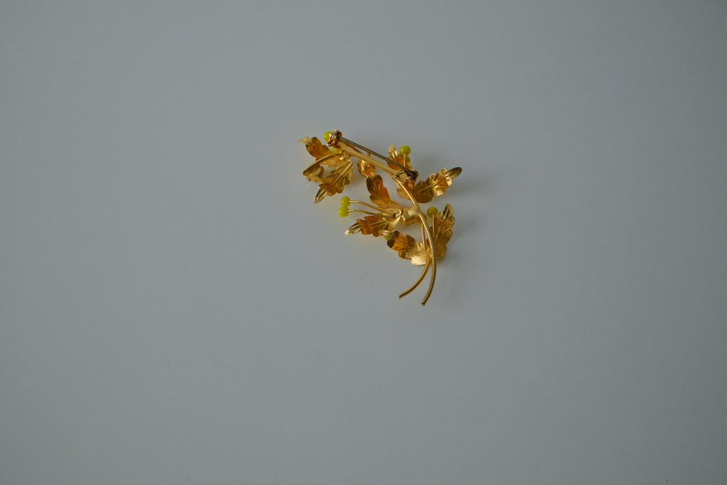 Vintage Yellow Flower Brooch
