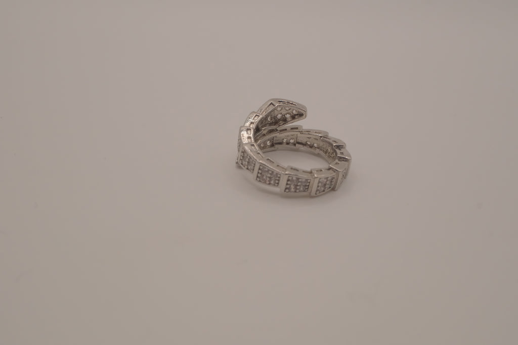 Silver tone Viper wrap Ring