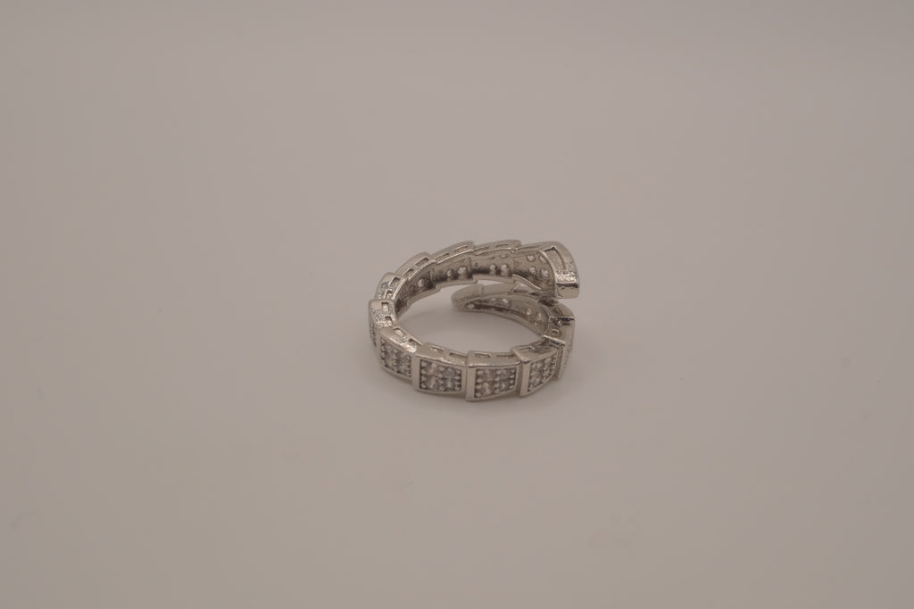 Silver tone Viper wrap Ring