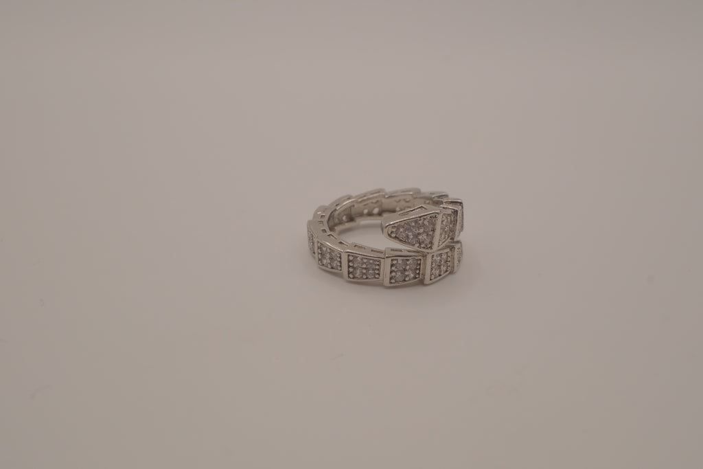 Silver tone Viper wrap Ring