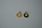 Vintage Monet Interlocking Black Enamel Earrings