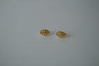 Vintage Gold Ribbed Earrings