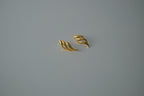 Vintage Gold Twisted Leaf Earrings