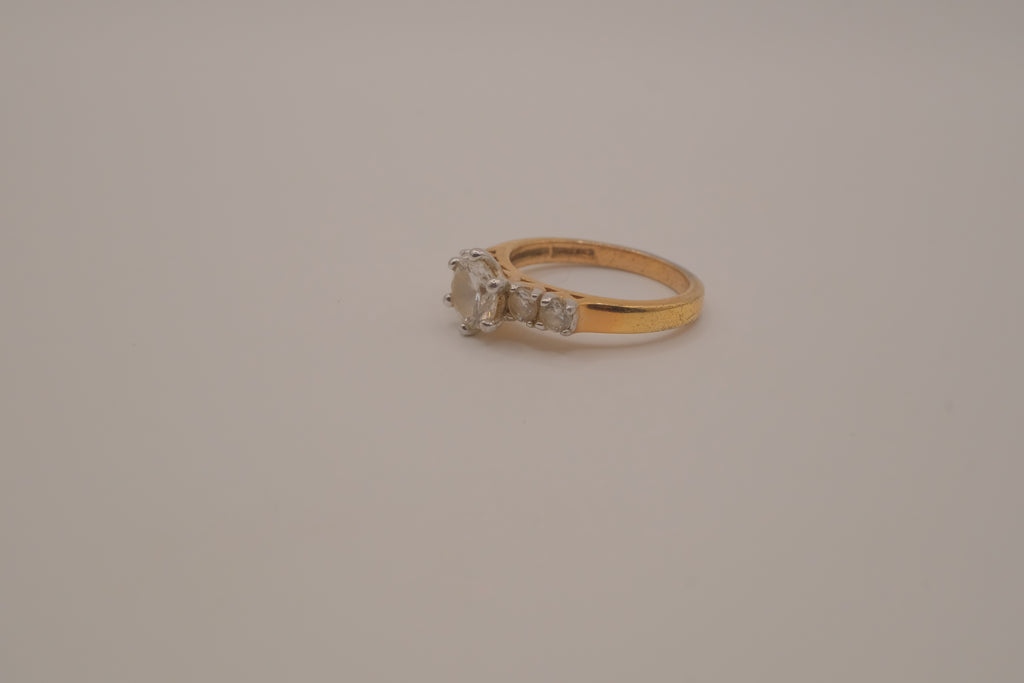 Gold tone multi stone Ring