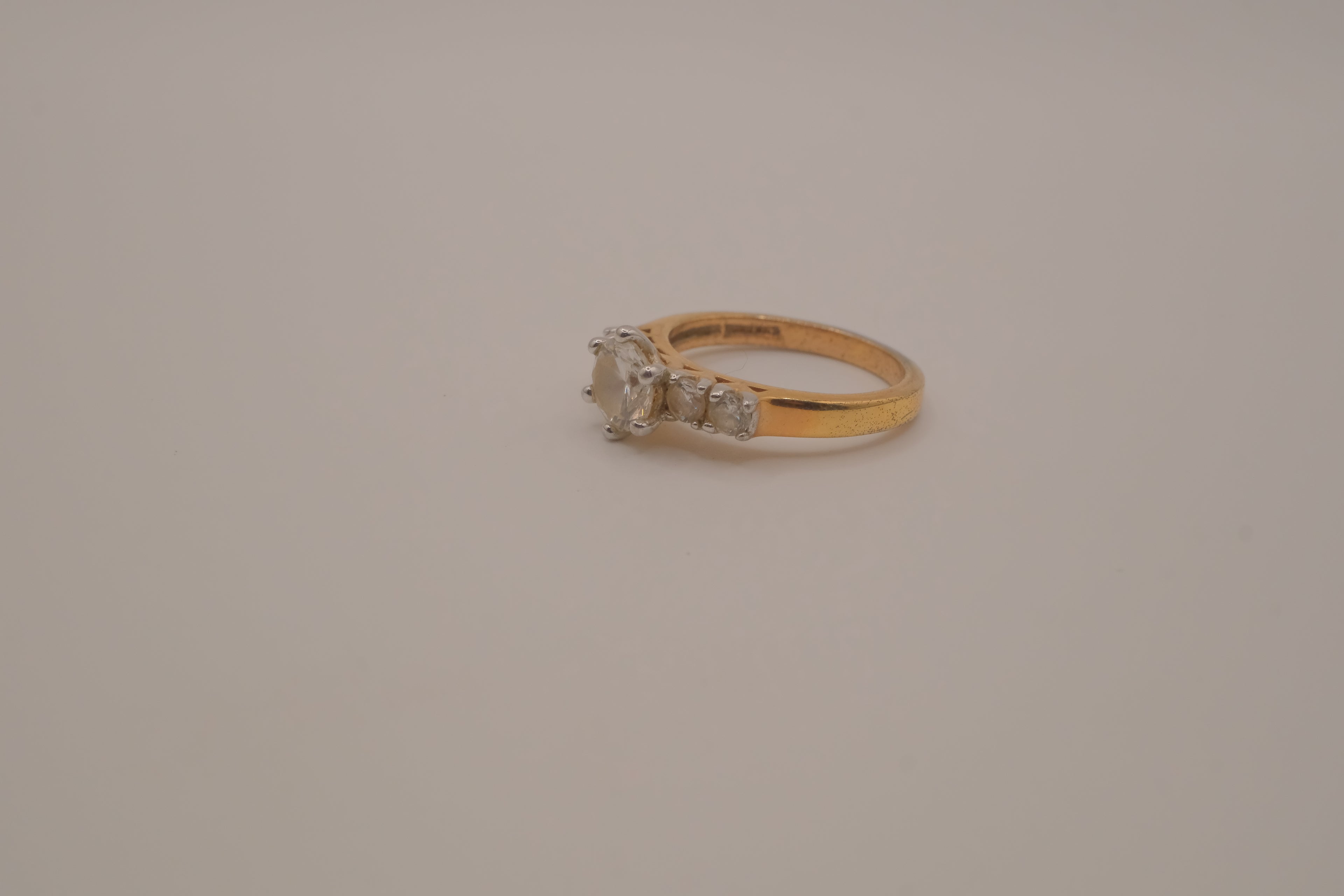 Gold tone multi stone Ring