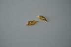 Vintage Gold Twisted Leaf Earrings