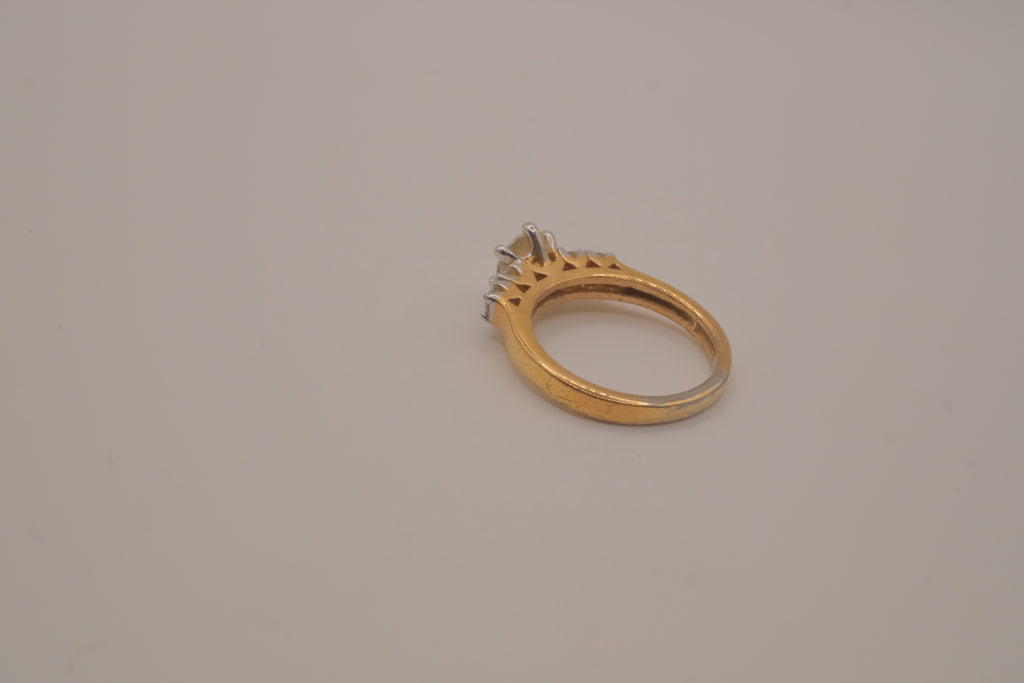 Gold tone multi stone Ring