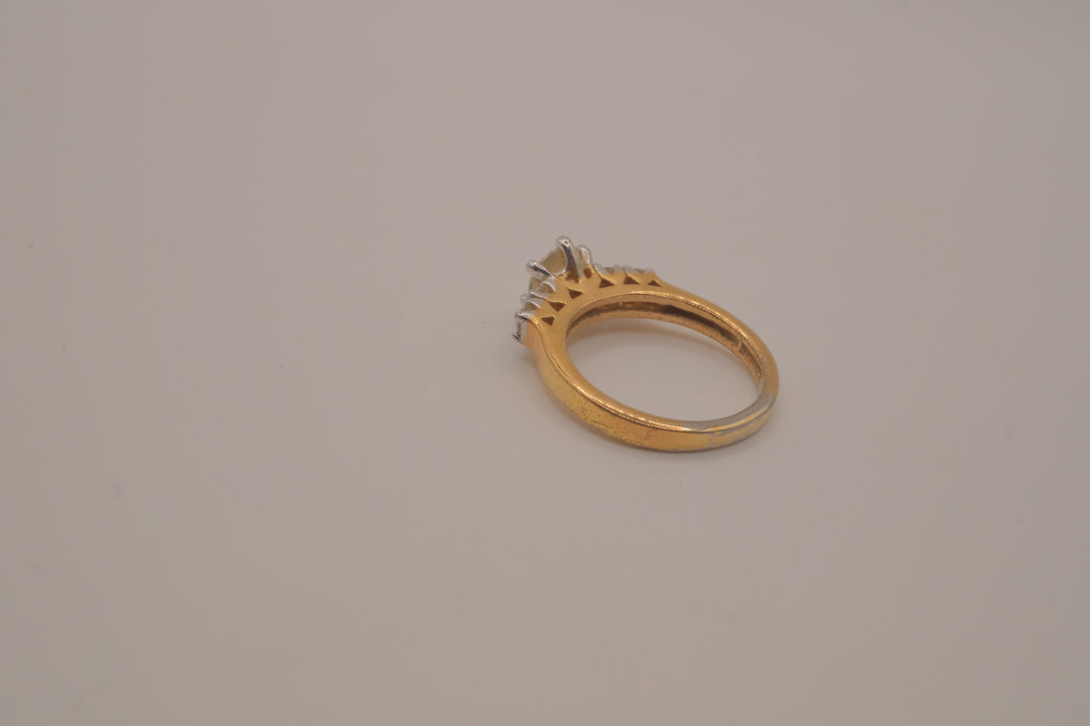 Gold tone multi stone Ring