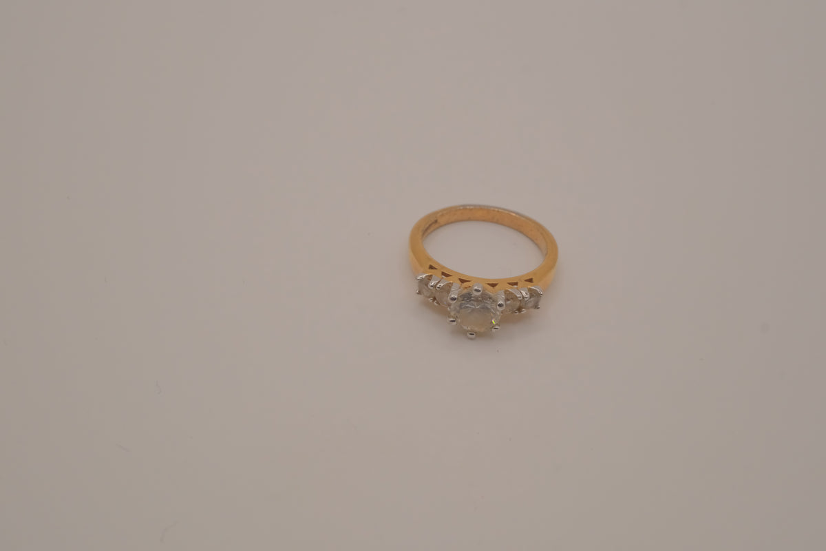 Gold tone multi stone Ring