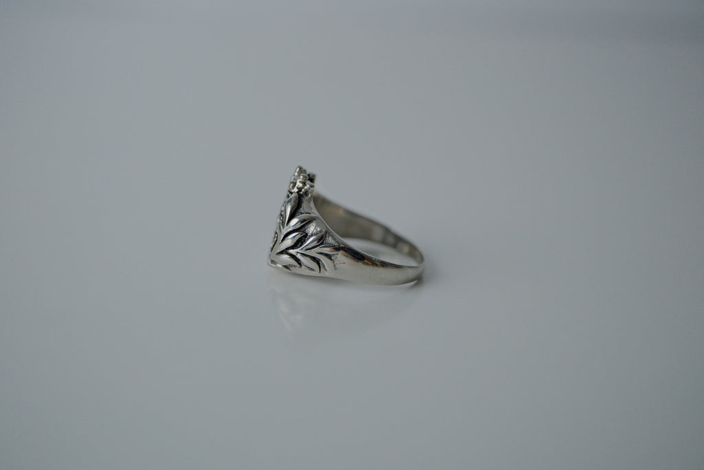 Cross with Crown Biker Ring