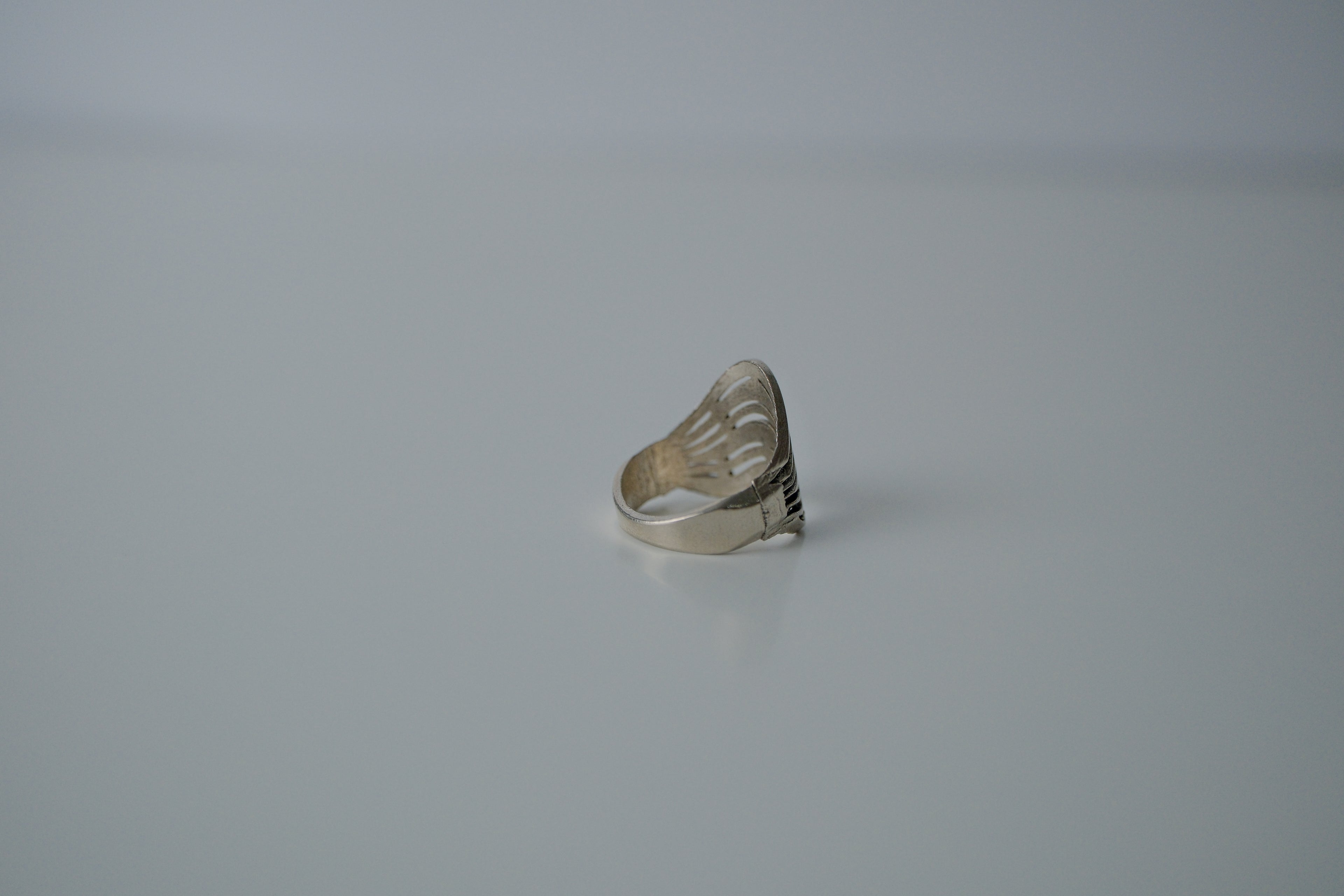 Vintage Silver Layered Wave Ring