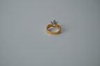 Vintage Round Cut Gold Tone Ring