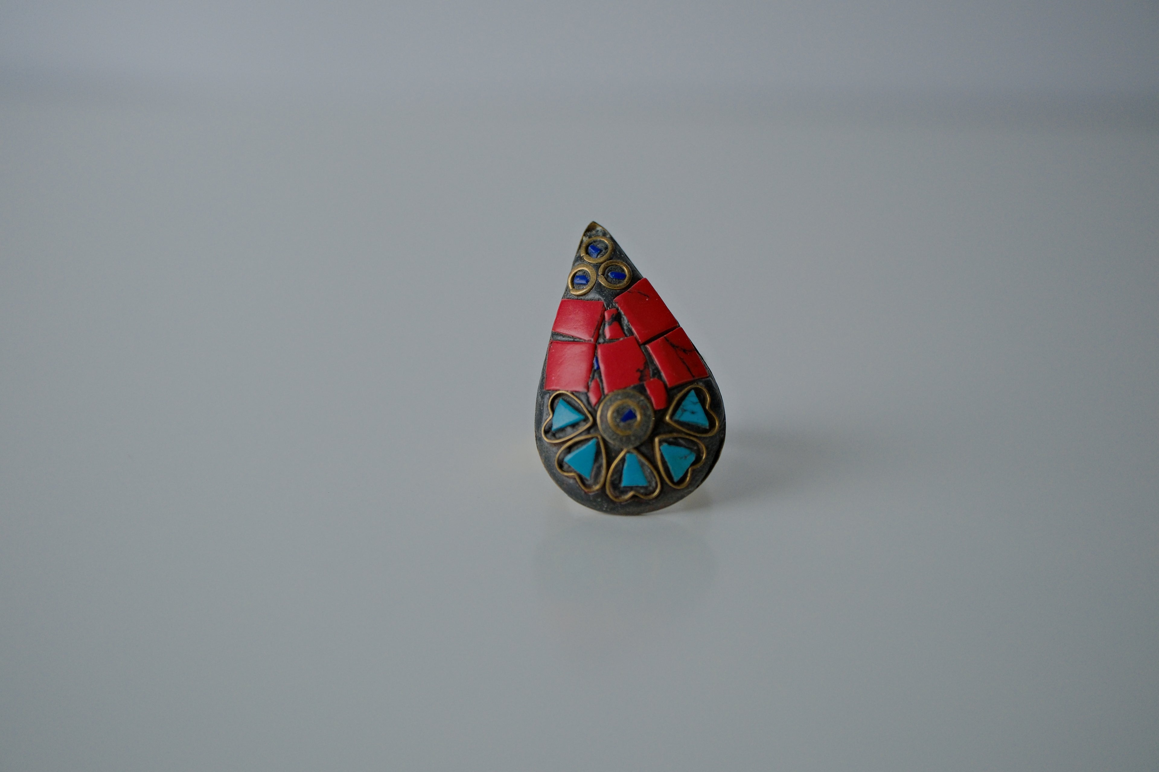 Tibetan Teardrop Bronze Ring