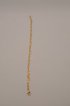 Gold tone Dolphin &amp; Hearts link bracelet