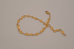 Gold tone Dolphin &amp; Hearts link bracelet