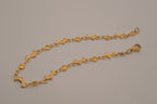 Gold tone Dolphin &amp; Hearts link bracelet