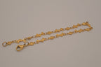 Gold tone Dolphin &amp; Hearts link bracelet