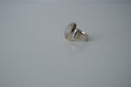 Silver Tone Blank Stone Ring