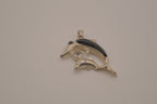 Vintage mother and baby double dolphin pendant