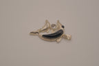 Vintage mother and baby double dolphin pendant