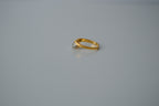 Asymmetrical Gold Crossover Ring