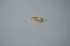 Asymmetrical Gold Crossover Ring