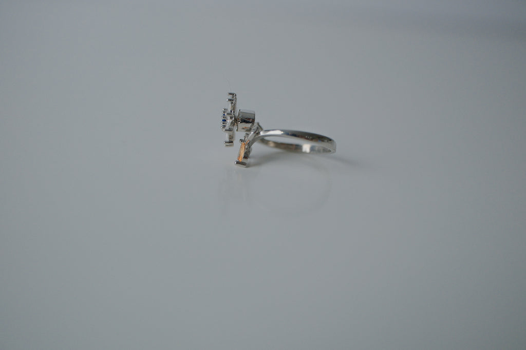 Silver Spinner Flower Ring