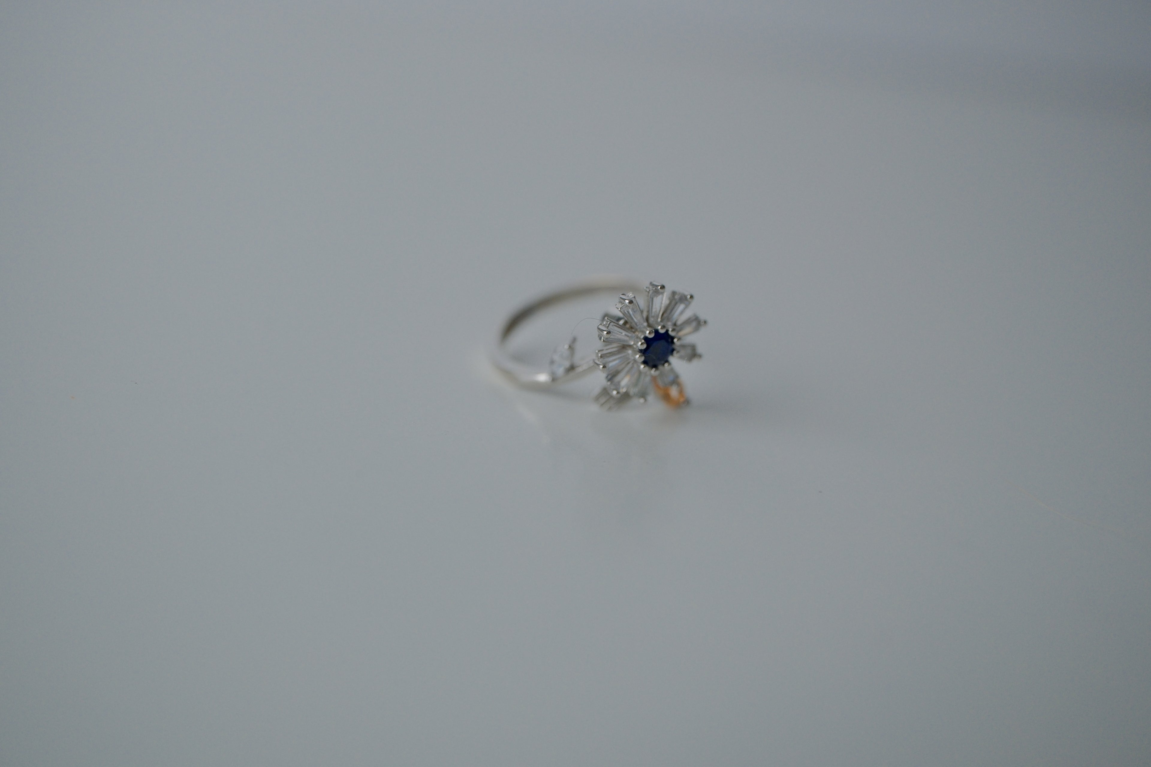 Silver Spinner Flower Ring