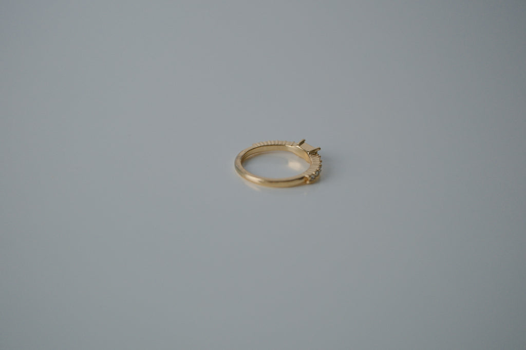 Gold Baguette Ruby Ring