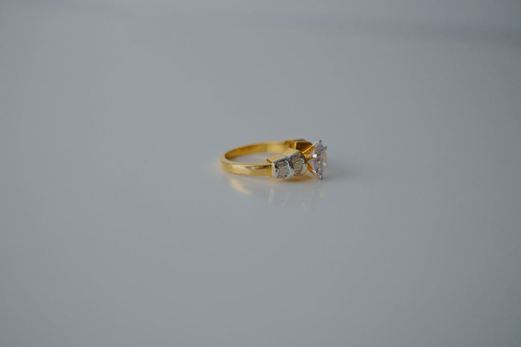 Gold Prong Set Ring