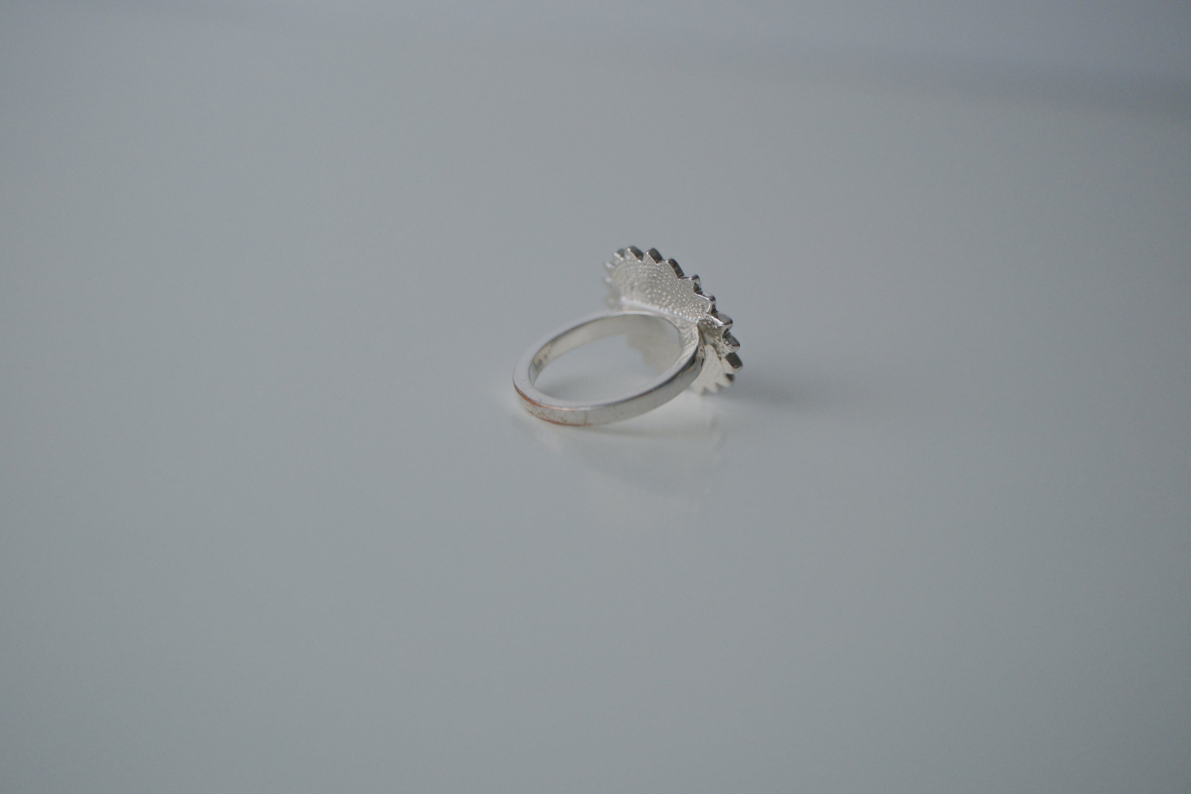 Vintage Sunflower Silver Ring