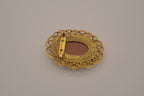 Oval Victorian style vintage cameo brooch