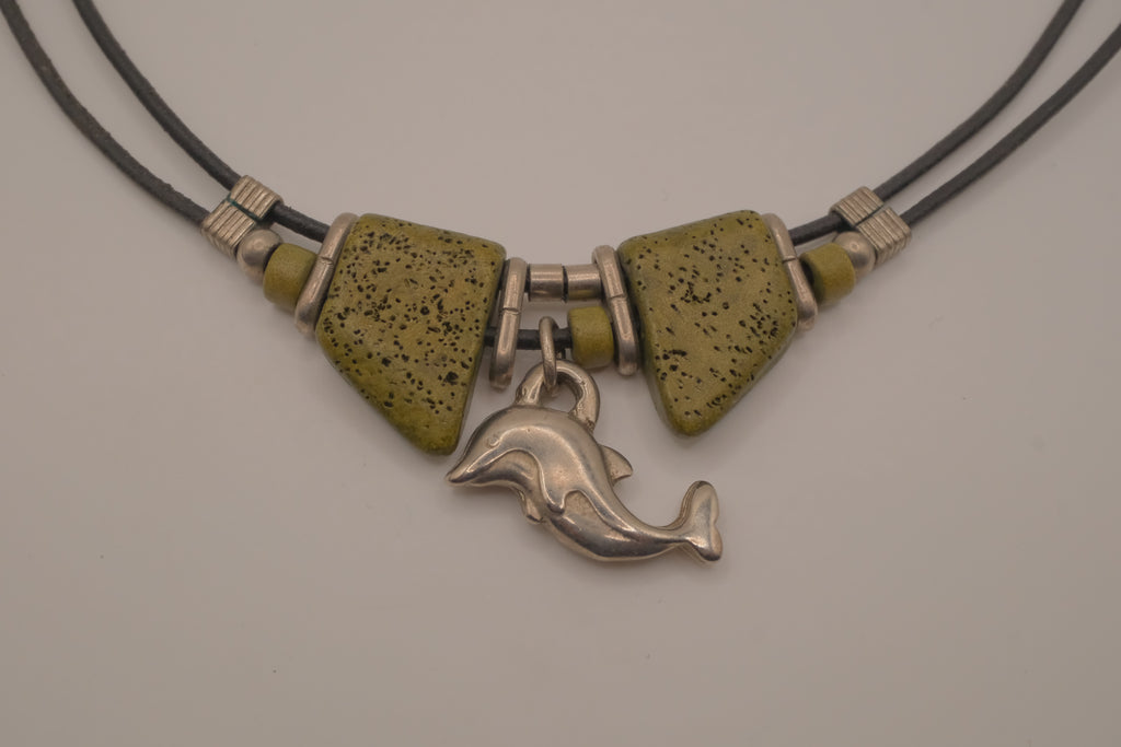 Boho dolphin choker necklace