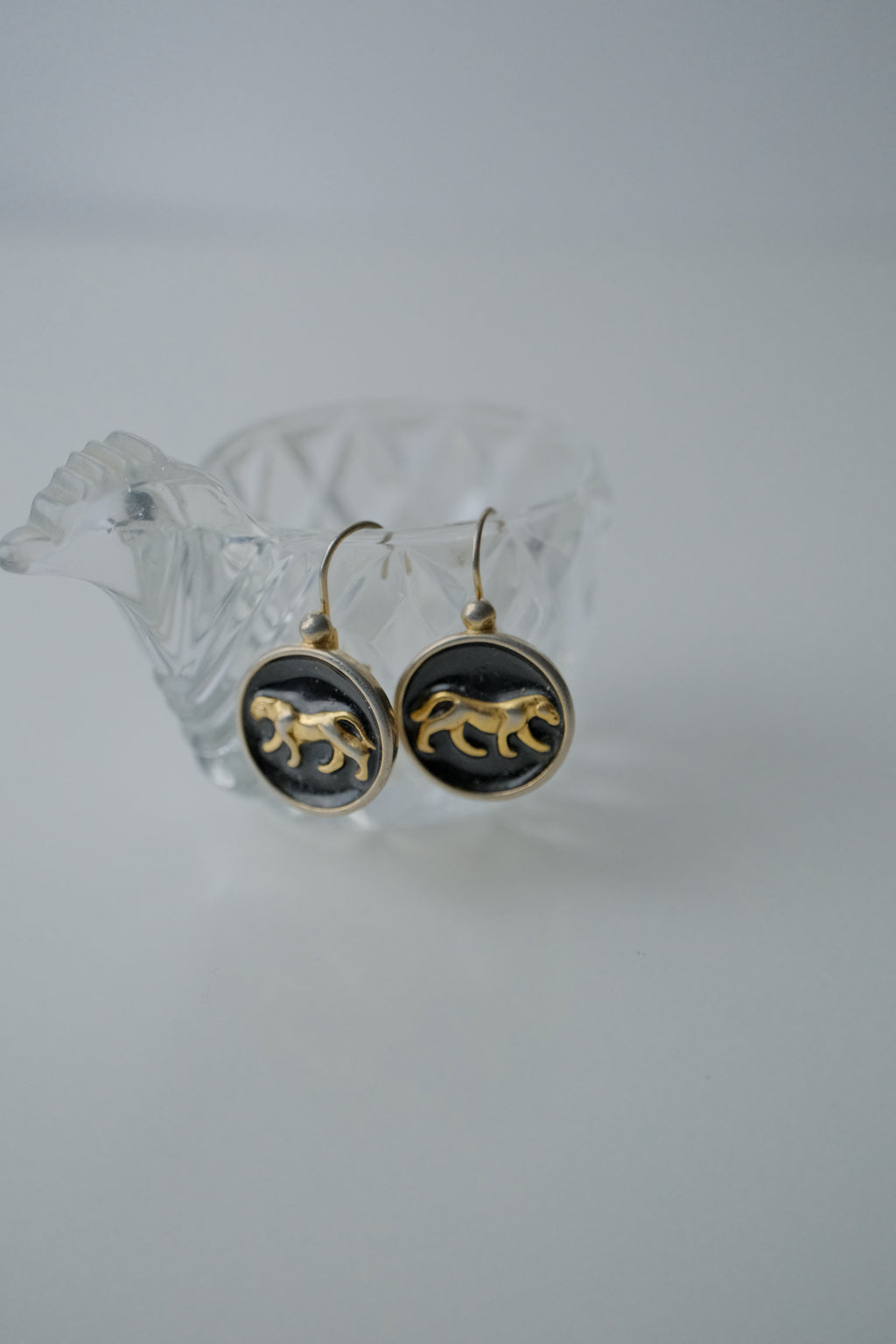 Vintage Panther Drop Earrings