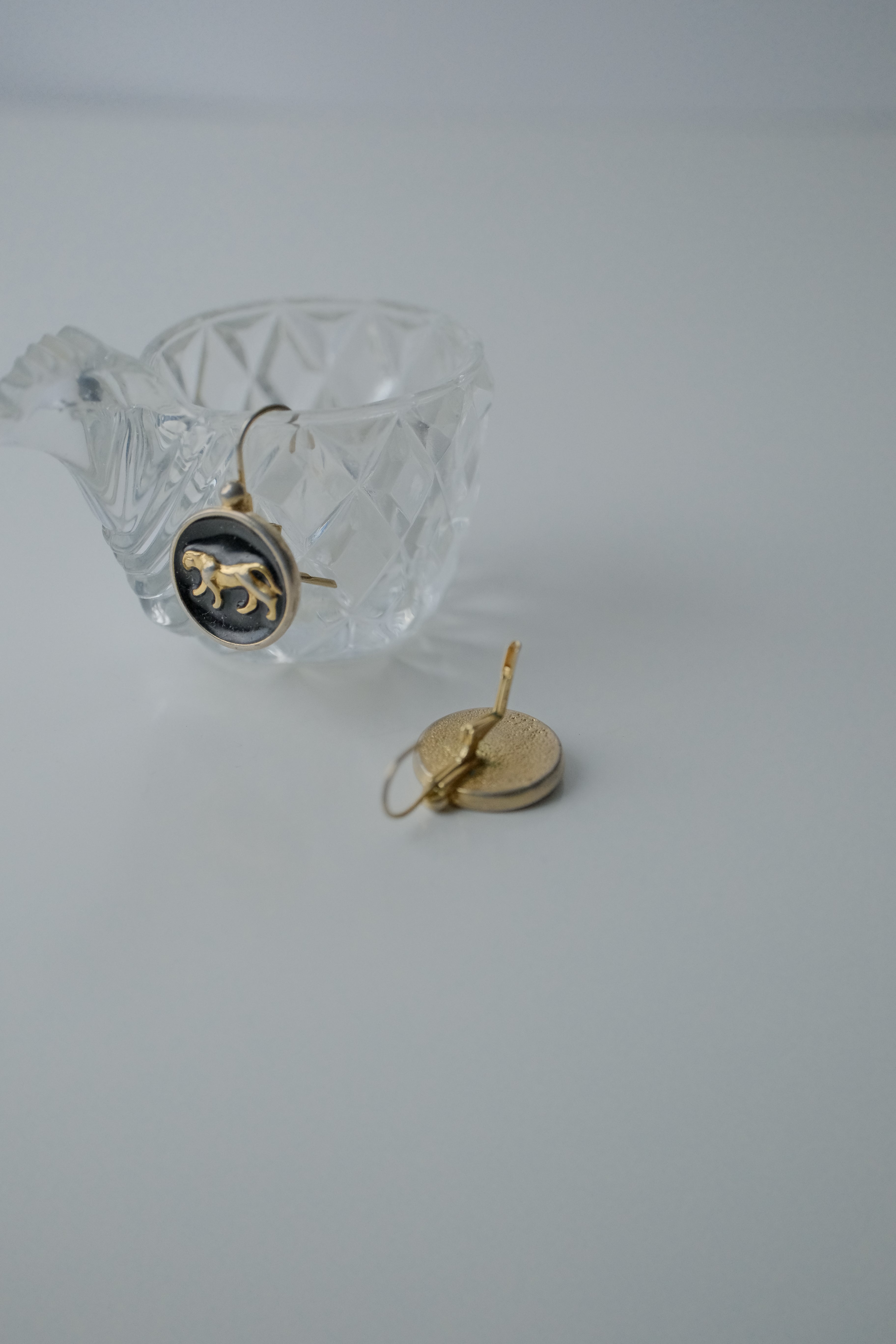 Vintage Panther Drop Earrings