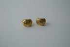 Vintage Gold Tone Swirl Clip-On Earrings