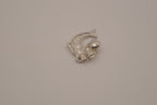 Silver tone Double dolphin pendant