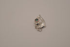 Silver tone Double dolphin pendant