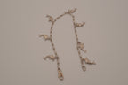 Vintage silver tone dolphin charm bracelet