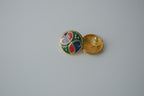 Vintage Multi-Coloured Enamel Earrings
