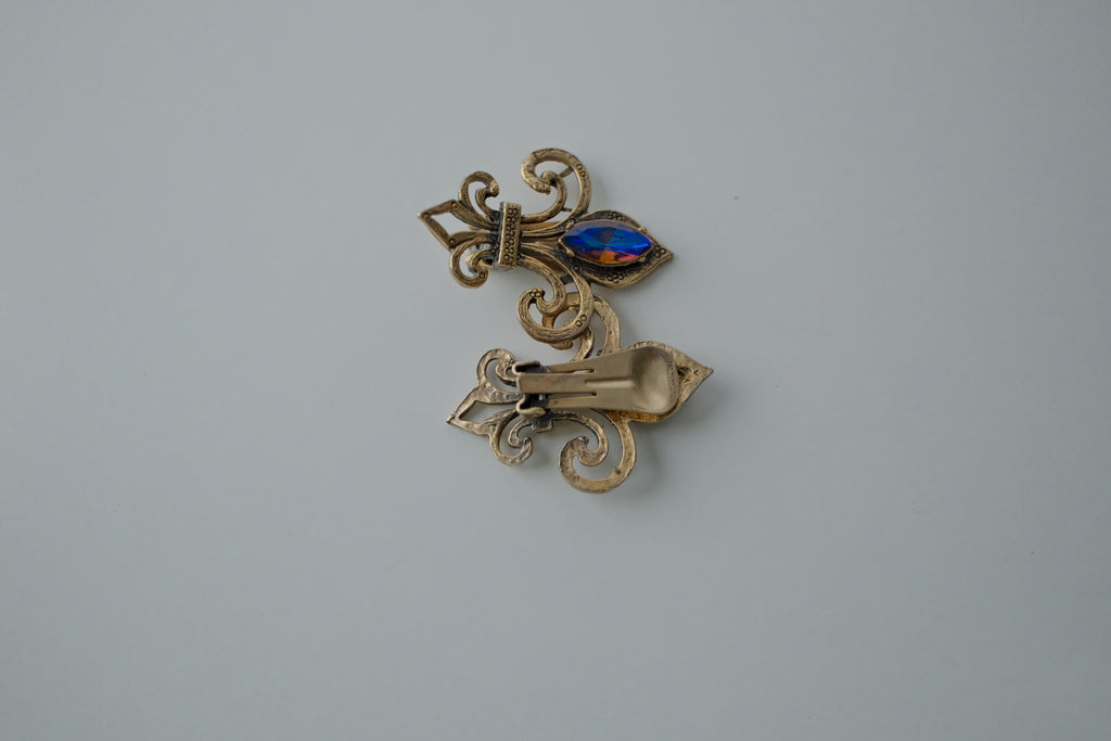 Vintage Fleur-de-lis Clip-On Earrings