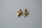 Vintage Gold Bubble Leaf Earrings