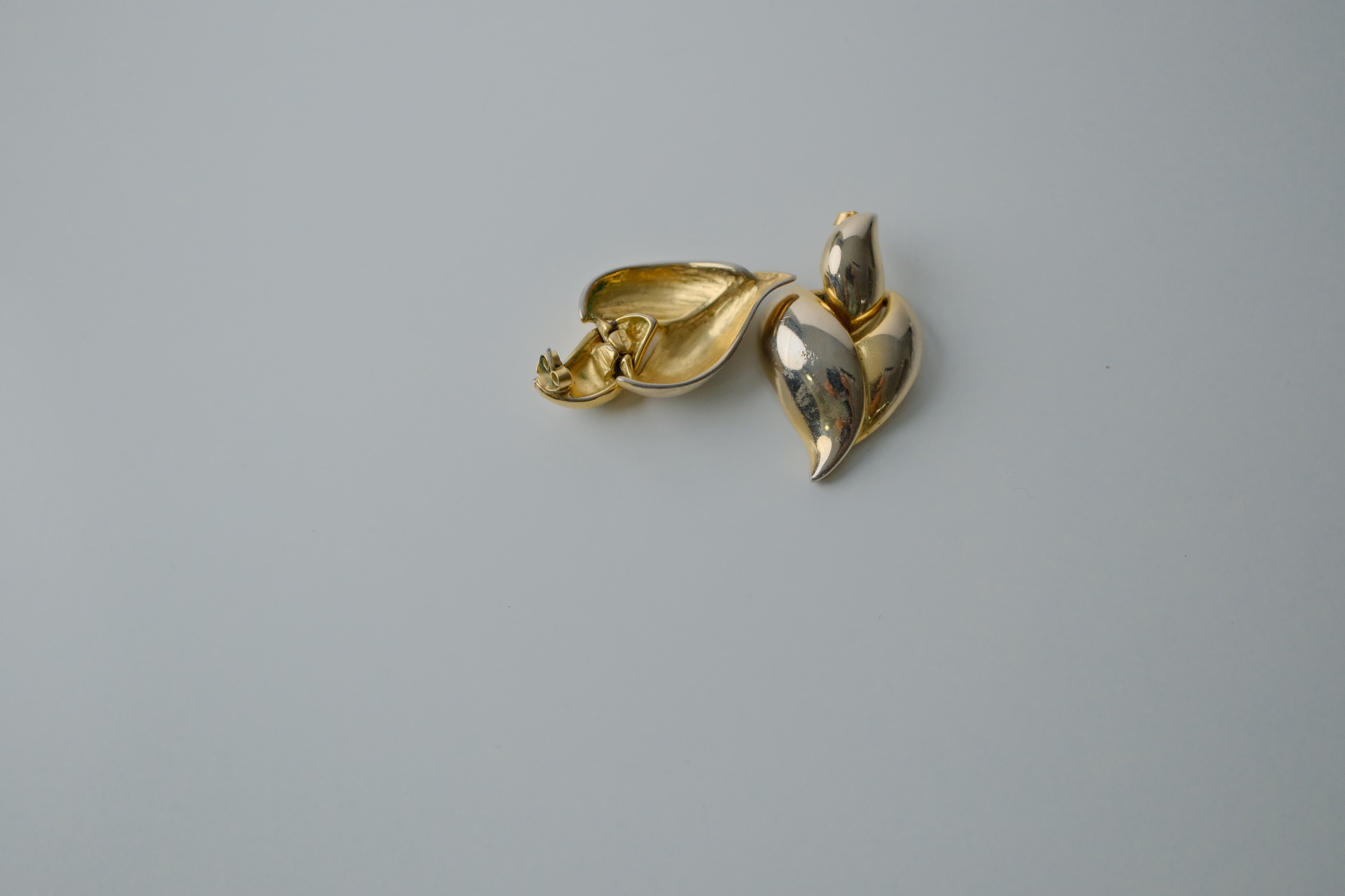 Vintage Gold Bubble Leaf Earrings